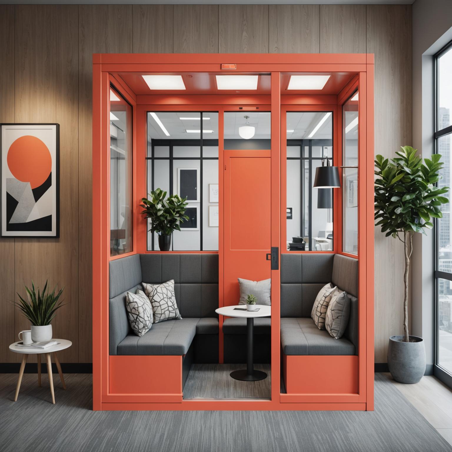 sealed cabin soundproof pod business premises square-shaped