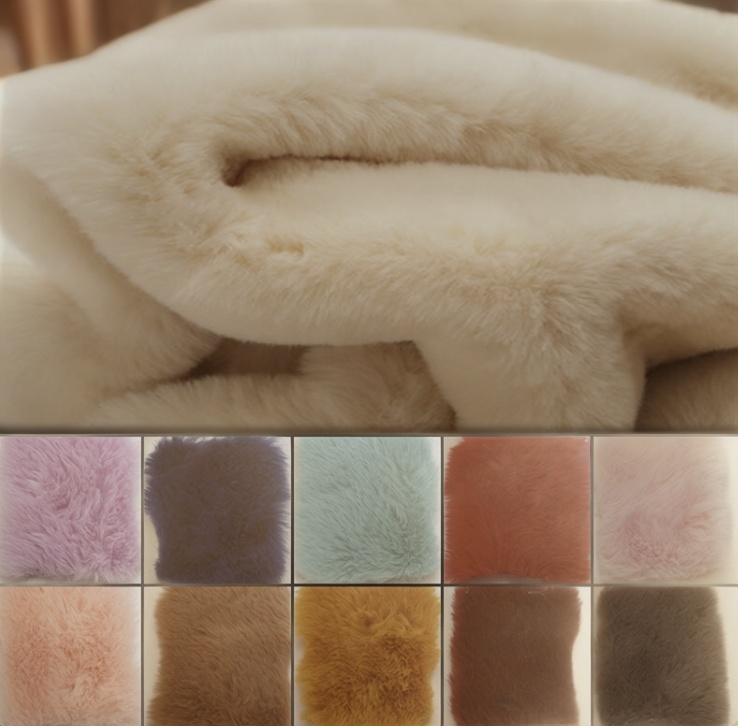 Imitation rabbit fur fabric faux rabbit fur material synthetic rabbit fur textile