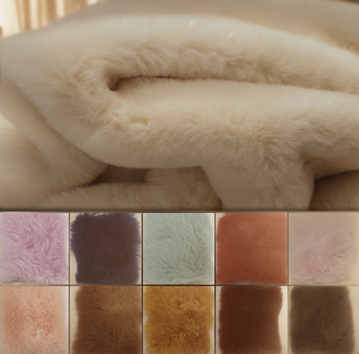 Imitation rabbit fur fabric faux rabbit fur material synthetic rabbit fur textile
