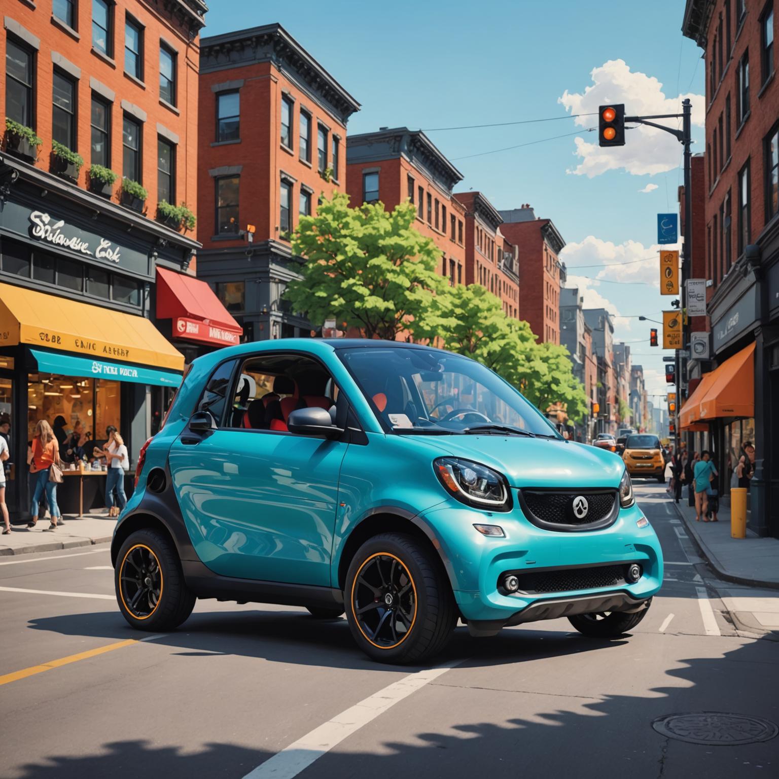 lifted smart car