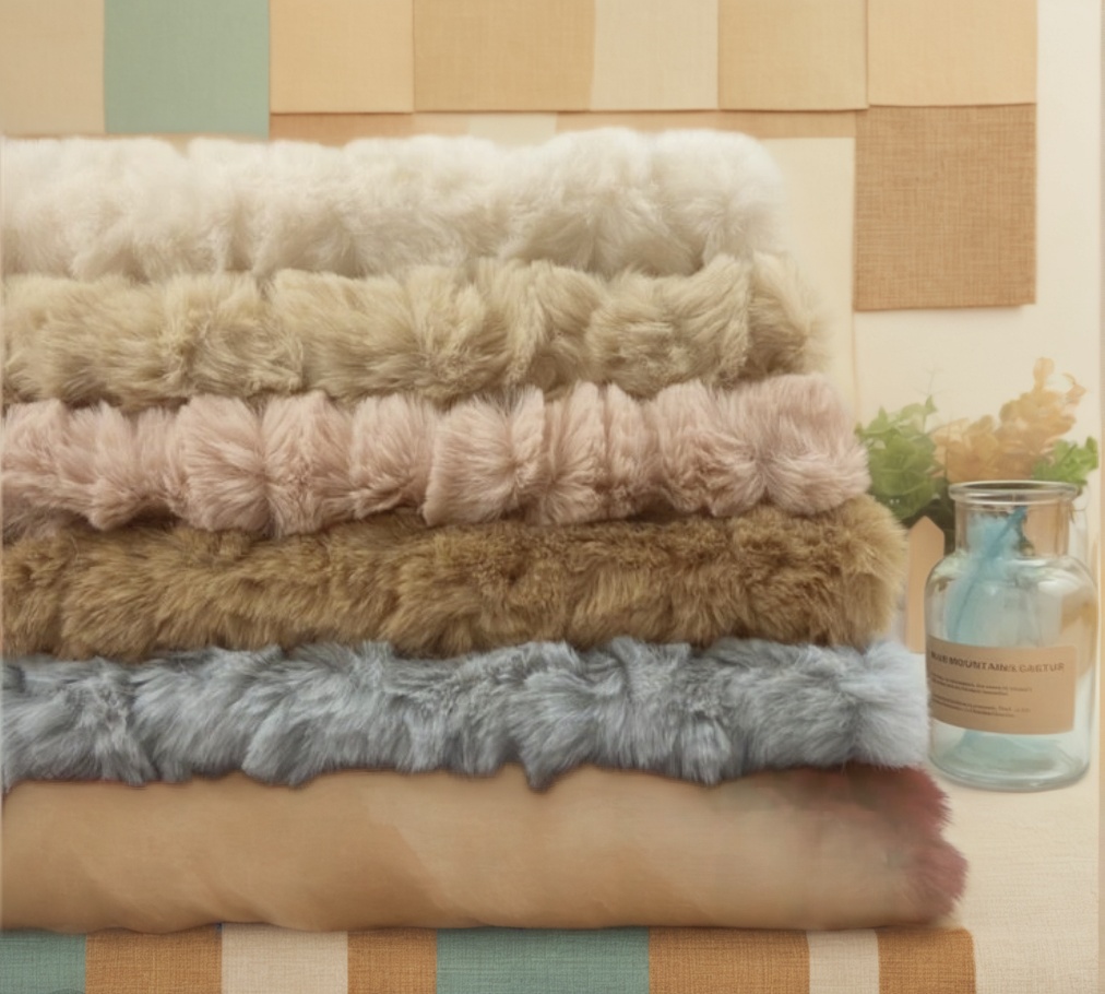 Imitation rabbit fur fabric faux rabbit fur fabric synthetic rabbit fur material