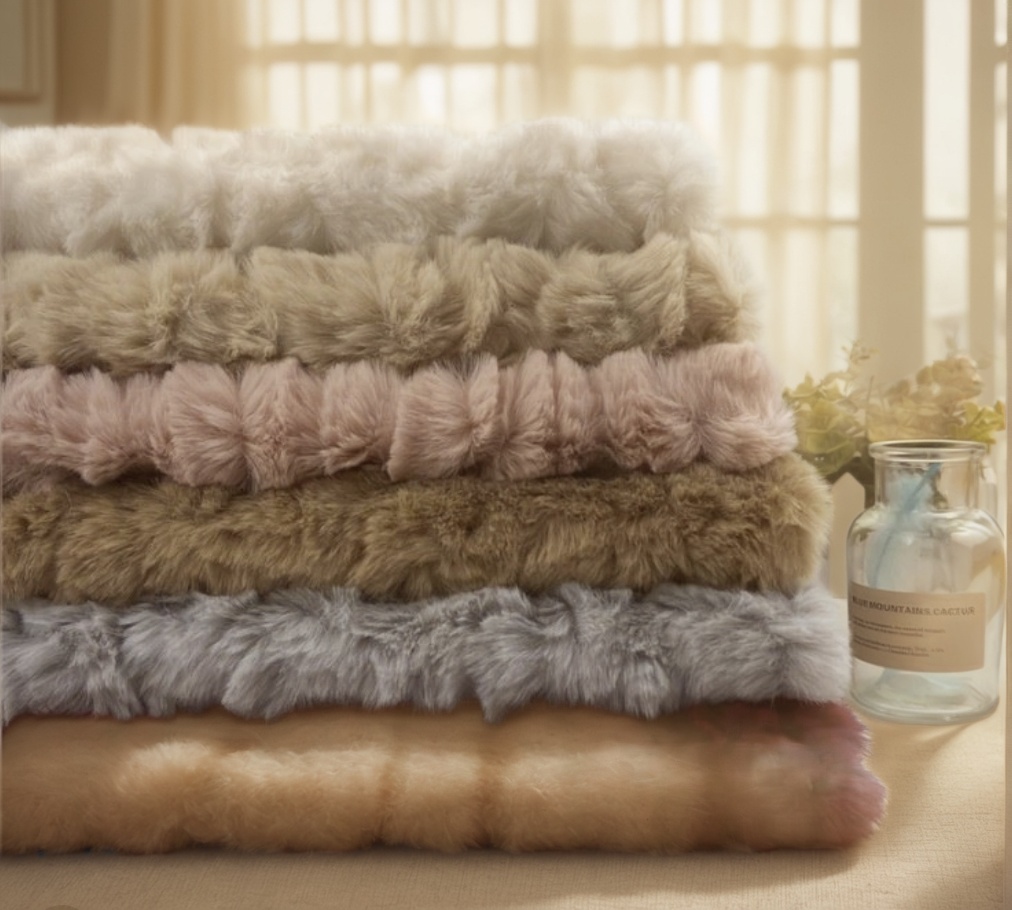 Imitation rabbit fur fabric faux rabbit fur fabric synthetic rabbit fur material