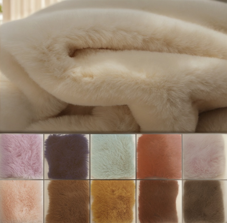 Imitation rabbit fur fabric faux rabbit fur material synthetic rabbit fur textile