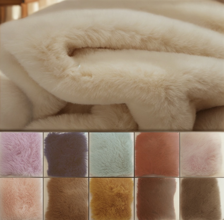 Imitation rabbit fur fabric faux rabbit fur material synthetic rabbit fur textile